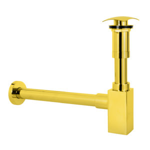 Syfon kwadratowy złoty z korkiem